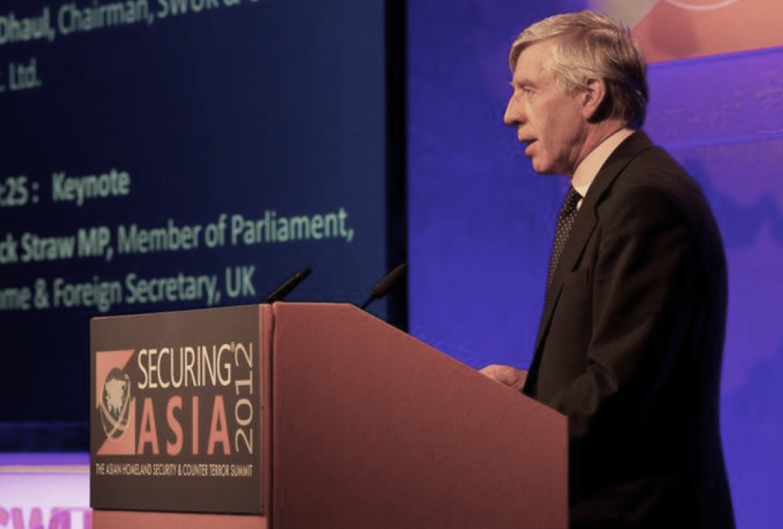 Speaker at the stage of the Securing Asia Homeland Security and Counter-Terrorism Summit 
